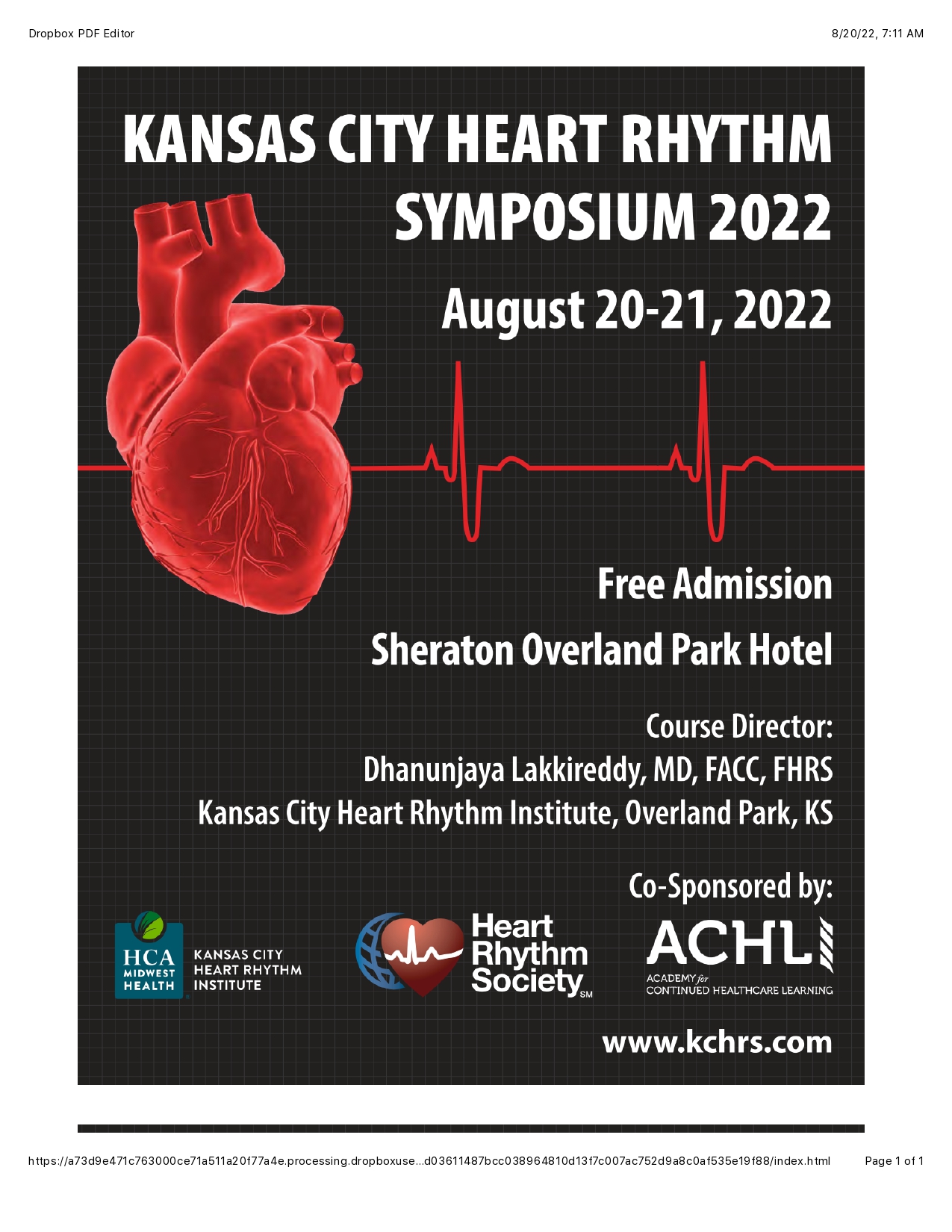 Brochure Kansas City Heart Rhythm Symposium